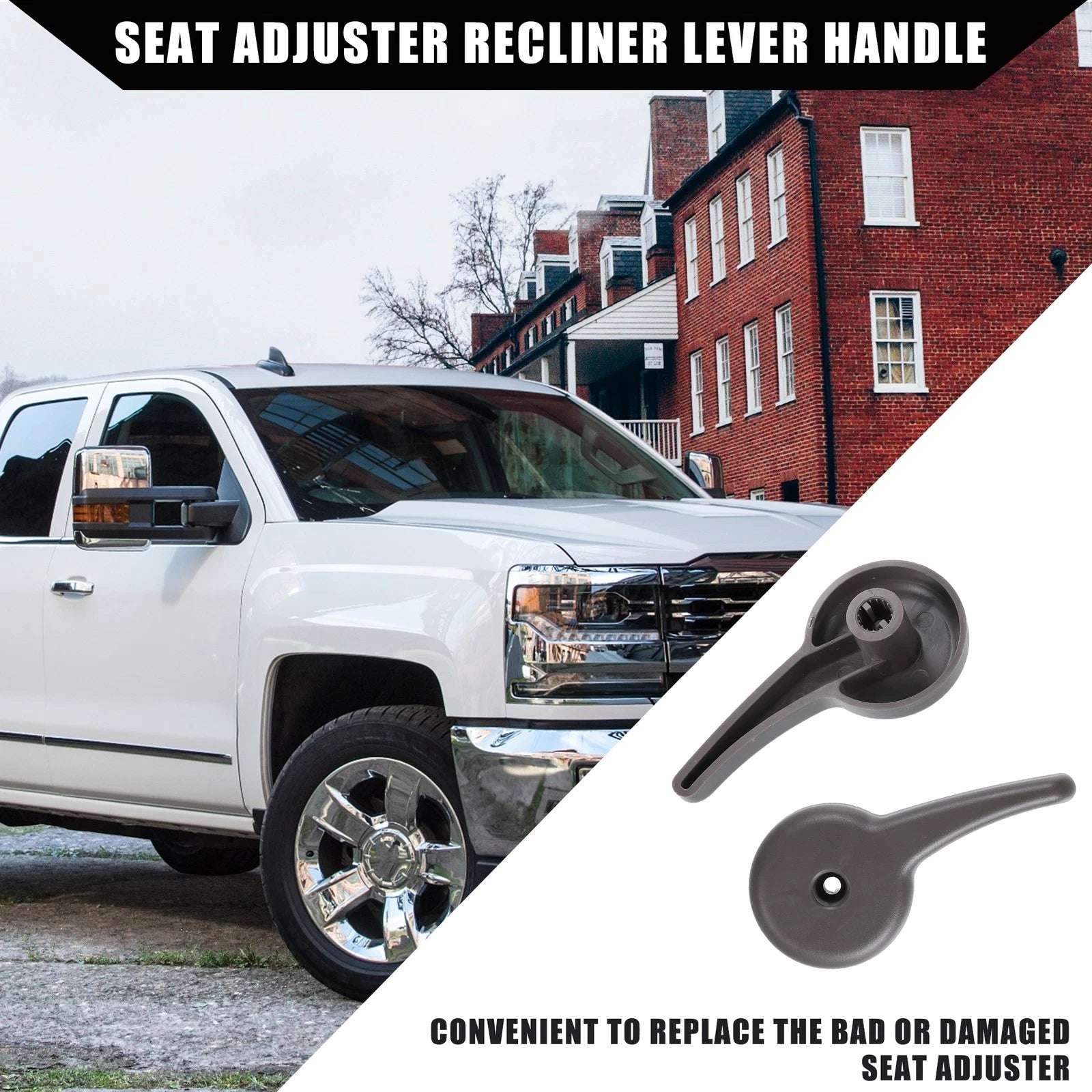 Pair Left Right Seat Recliner Handle Lever Adjust for Chevy Silverado (1999–2013)