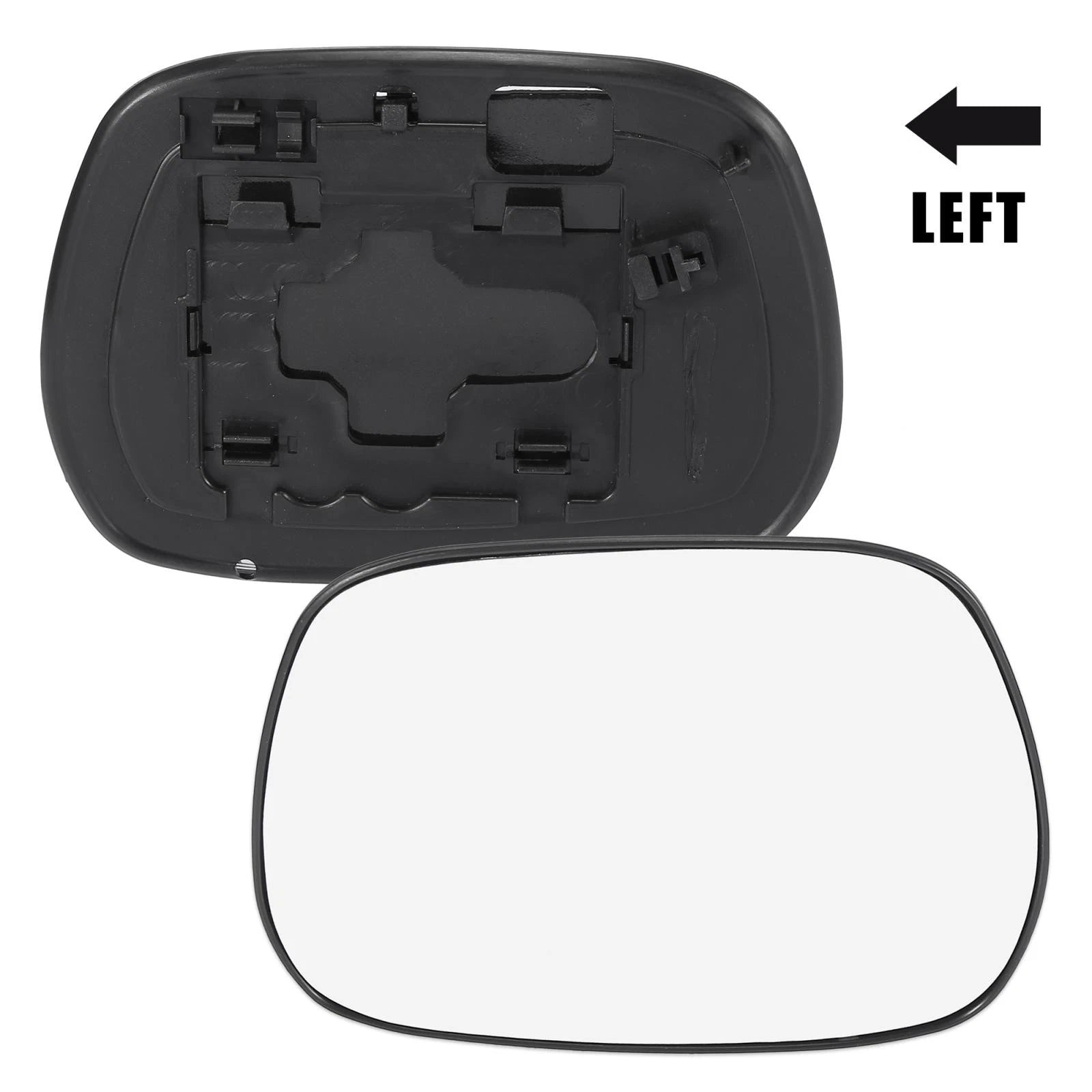 Left Side Mirror Glass with Backing Plate Replacement for Toyota RAV4 (2013–2018)