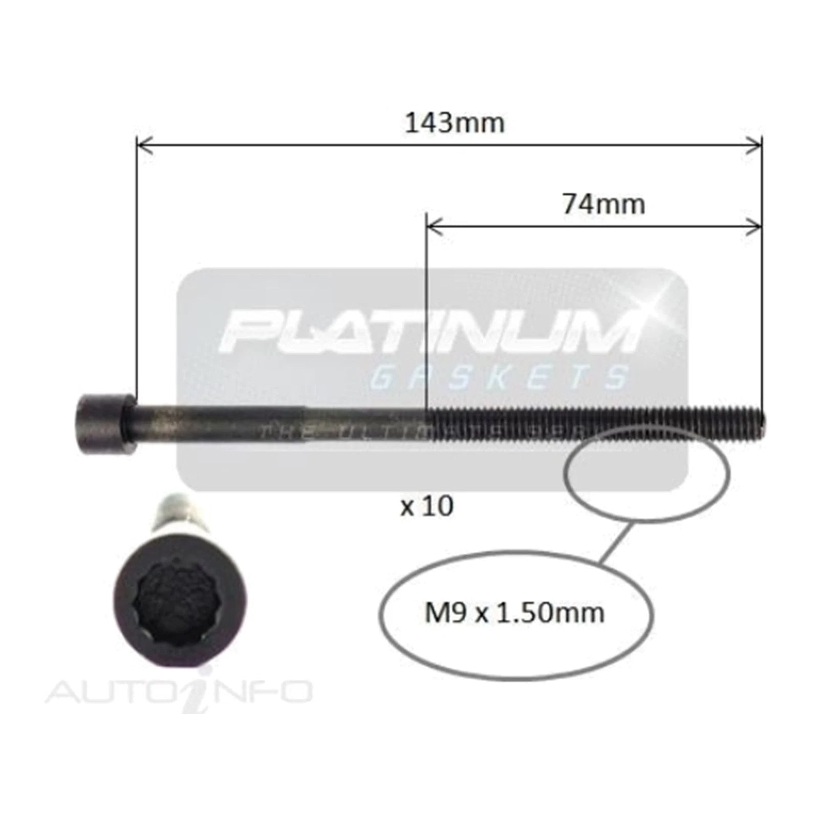 Engine Cylinder Head Bolt Set for Toyota Prius C (2012–2017) 1NZ-FXE