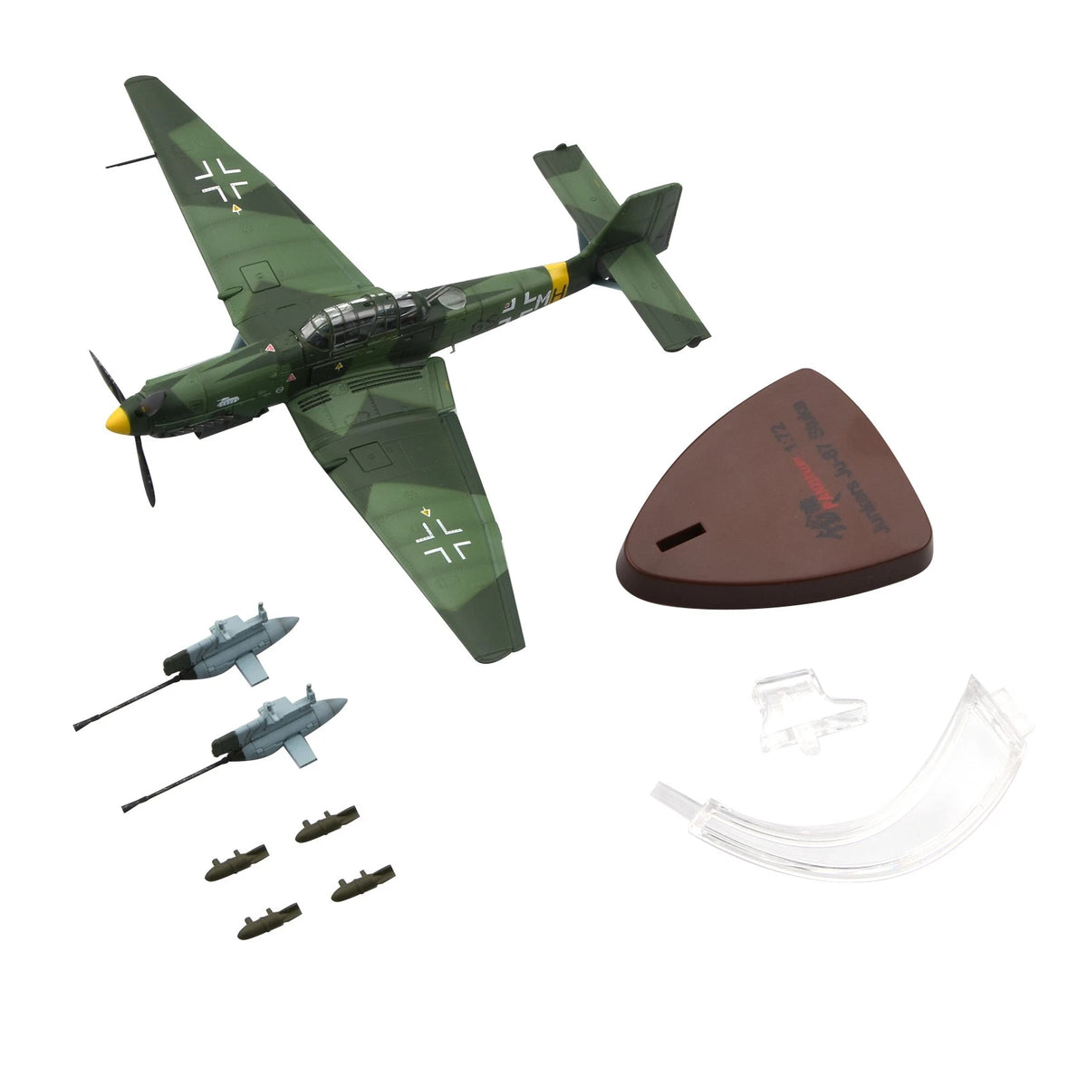 6.4" WWII German Stuka Ju-87G1 Dive Bomber Model (1/72 Scale)