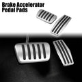 Brake Gas Accelerator Pedal Covers 2Pcs for Cadillac Buick Silver Tone (2000–2018)