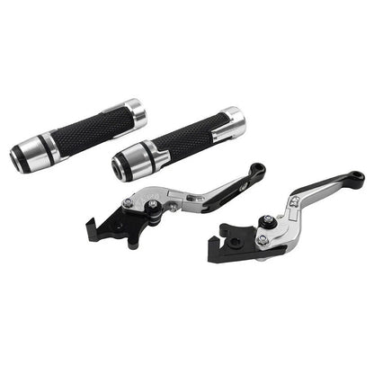 Folding Extendable Brake Clutch Lever Handle for Suzuki DL1000 (2002–2022) Silver