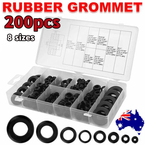 Wiring Blanking Grommet Set of 200 Rubber Open Closed Bung for