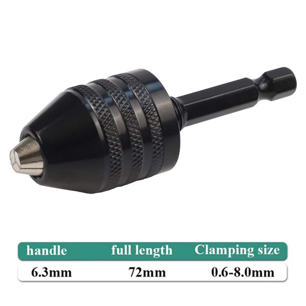 Keyless Chuck Adapter for Hex Shank Drills