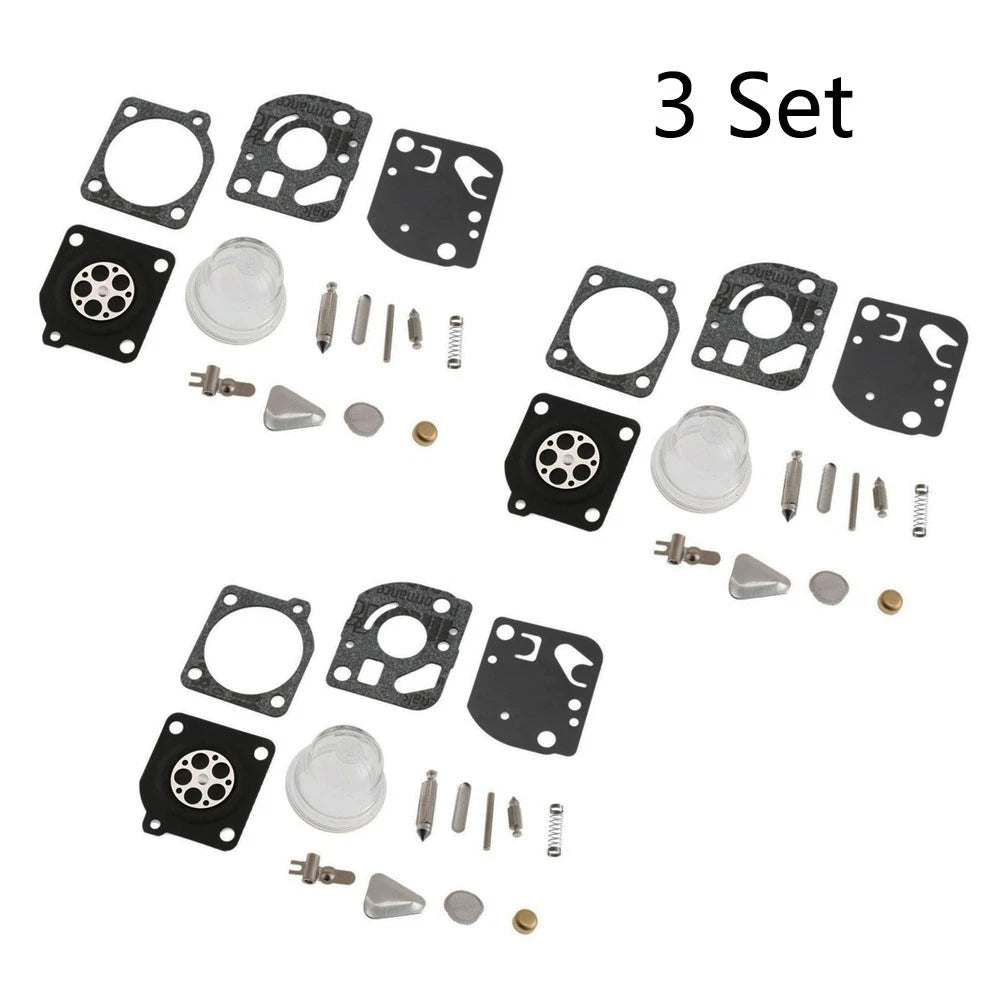 Set of 3 Carburetor Diaphragm Gasket Repair Kit for ZAMA C1U C1Q RB-47