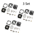 Set of 3 Carburetor Diaphragm Gasket Repair Kit for ZAMA C1U C1Q RB-47