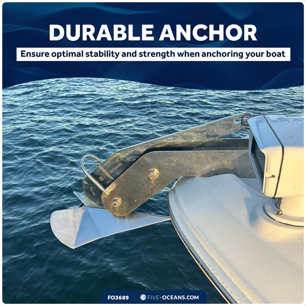 Delta Style Wing Anchor 22 Lb for Boat (Solid High Polished Stainless Steel)
