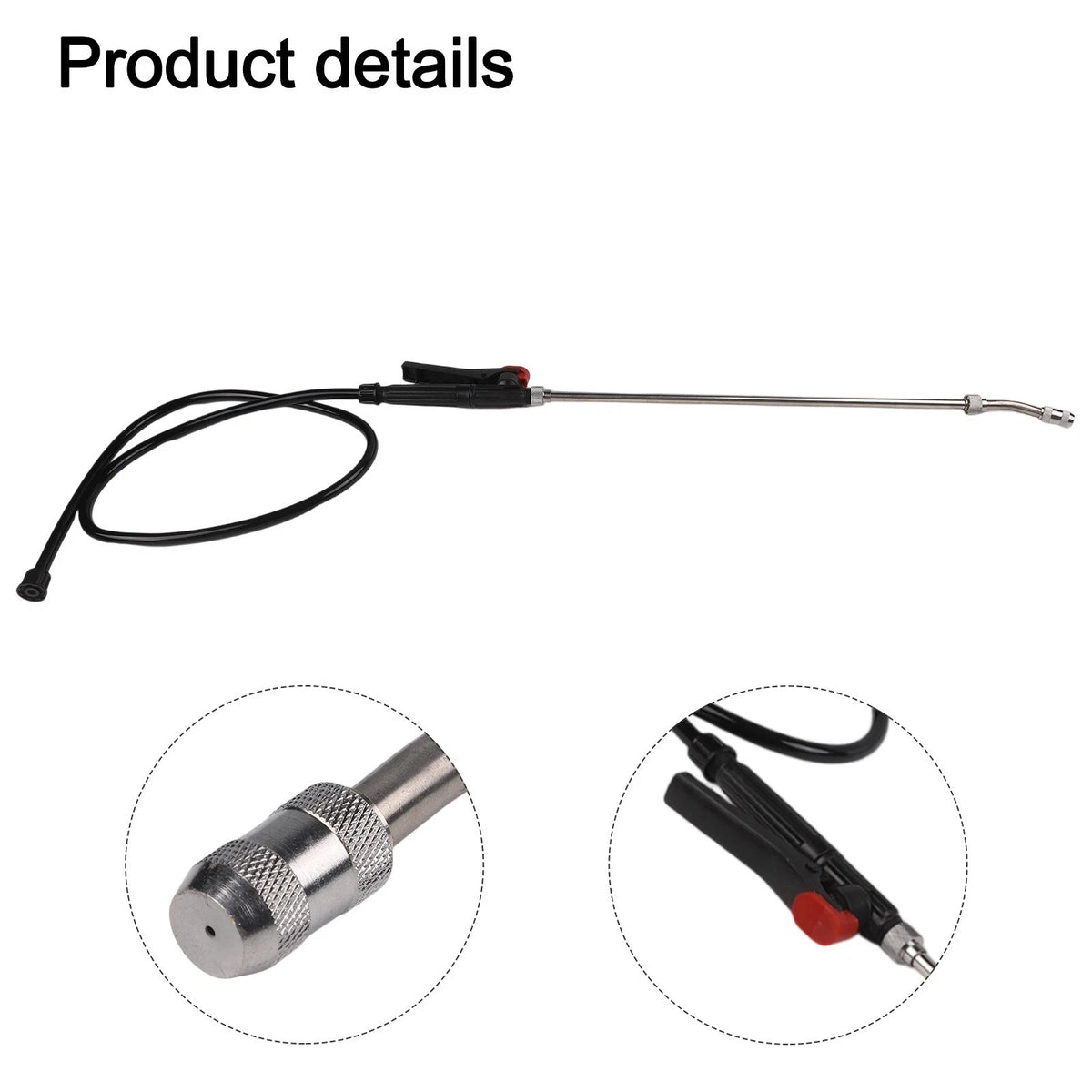 29 Inch Stainless Steel Wand with Ergonomic Handle for