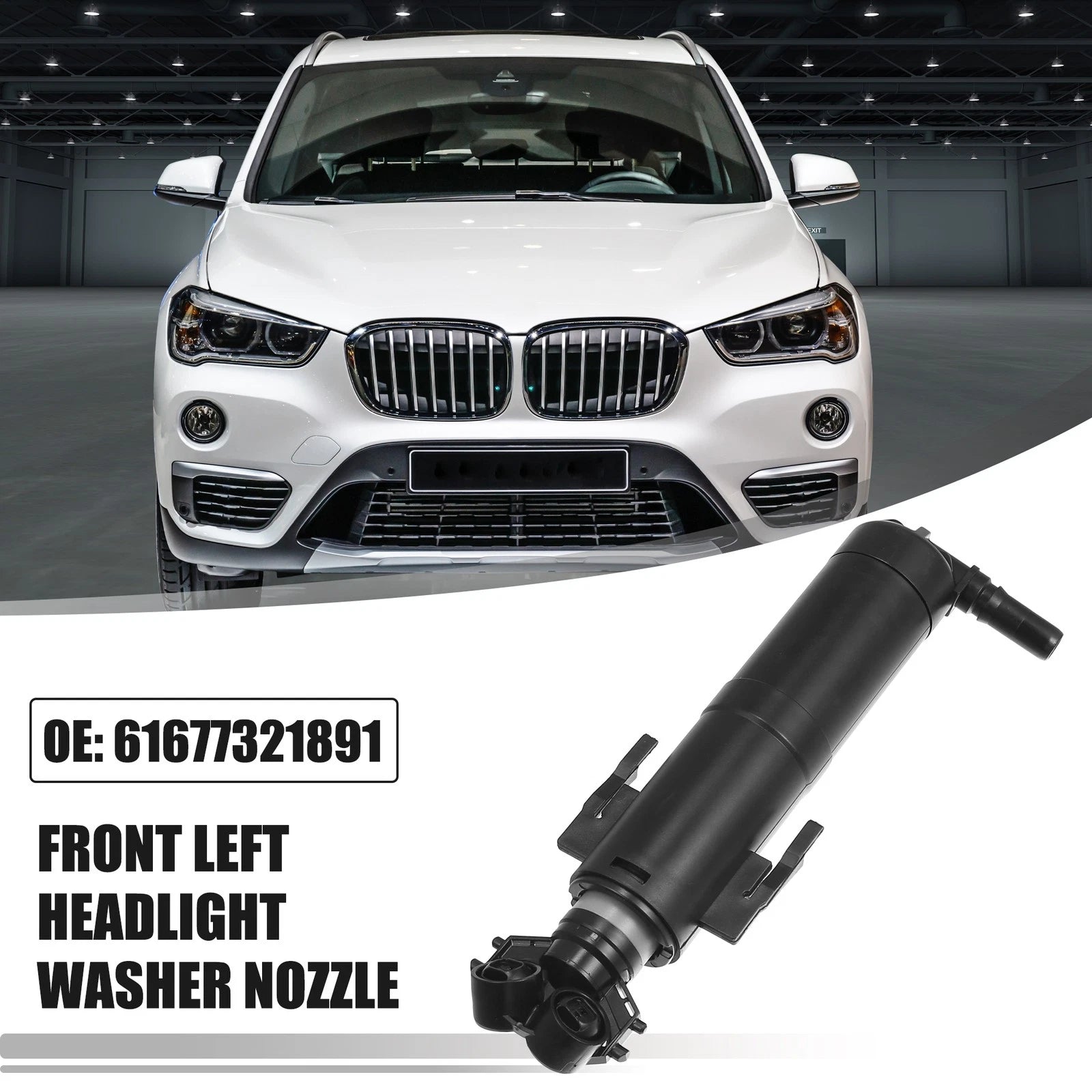 Front Left Headlight Washer Nozzle Replacement for BMW X1 (2013–2015)