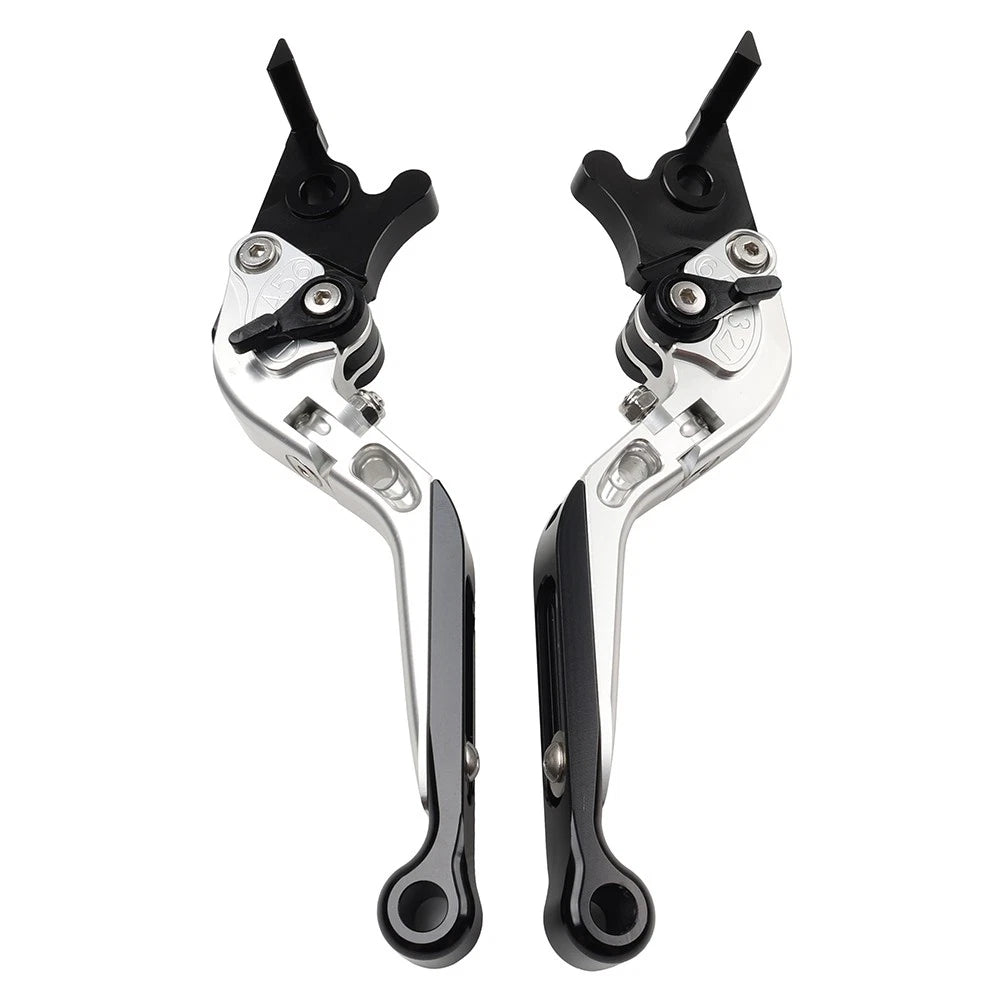 CNC Extendable Brake Clutch Levers For Benelli TRK502/X BN302S 15-19 Silver