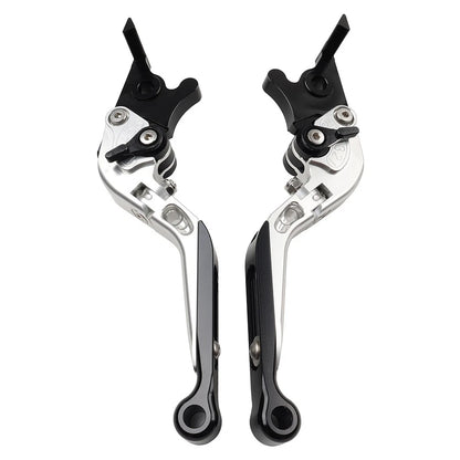 CNC Extendable Brake Clutch Levers For Benelli TRK502/X BN302S 15-19 Silver