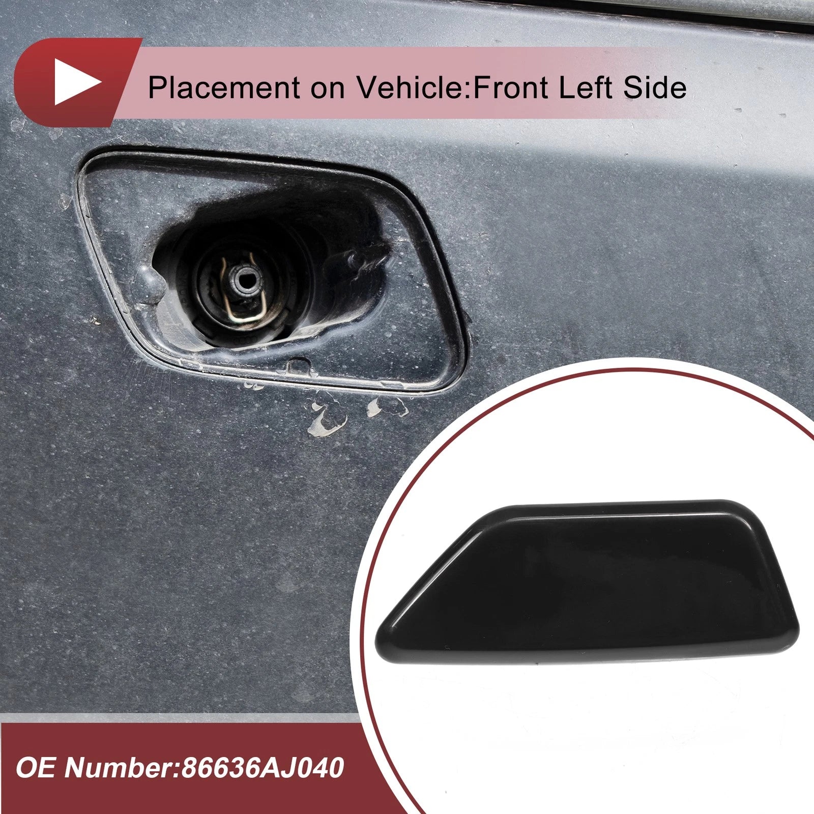 Front Left Washer Nozzle Cover Cap for Subaru Legacy (2010–2014)