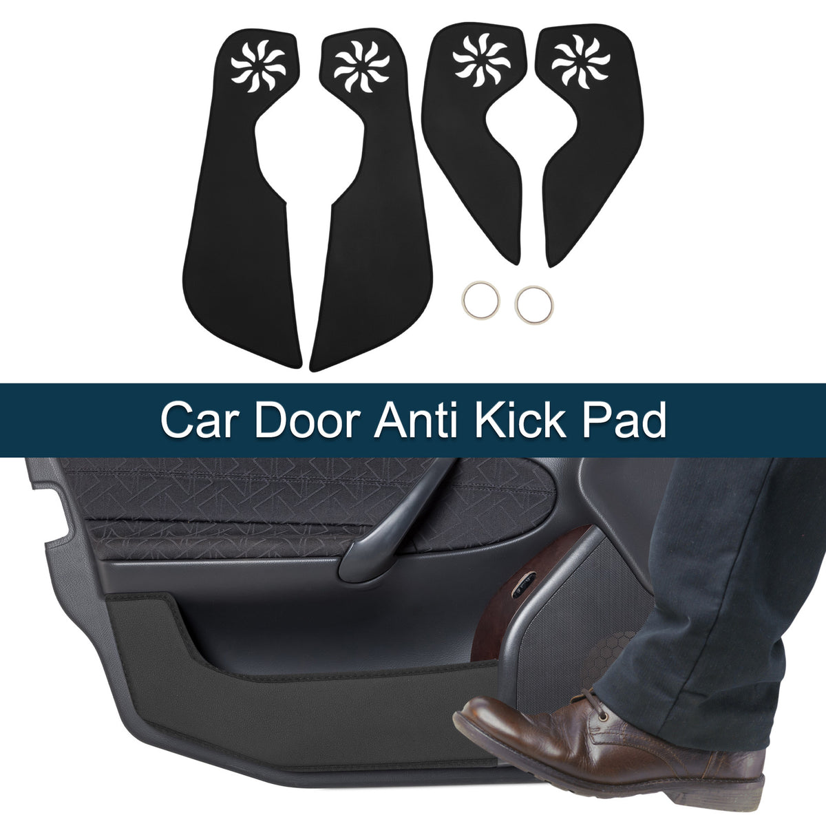 Car Door Anti Kick Pad Sticker Protector Set for Honda Fit (2014–2019)