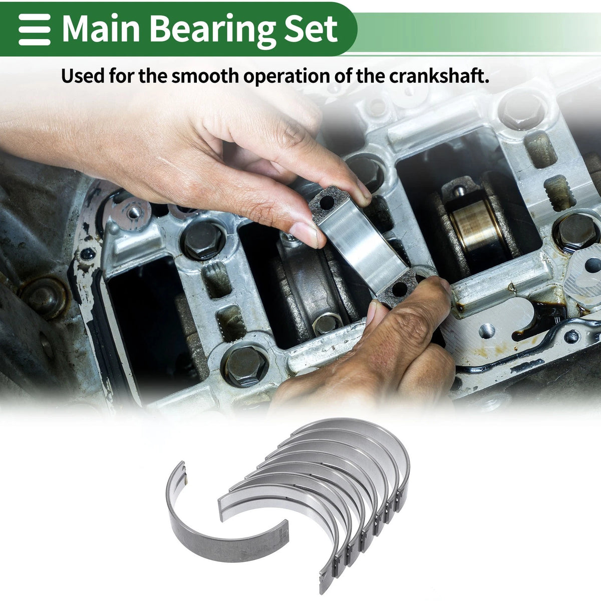 Main Bearing Set Replacement for Hyundai Tucson (2004–2009)