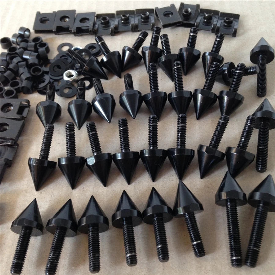 Black Spike Fairing Bolts Kit for Yamaha YZF R1 (2004–2006)