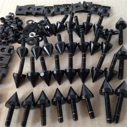 Black Spike Fairing Bolts Kit for Yamaha YZF R1 (2004–2006)
