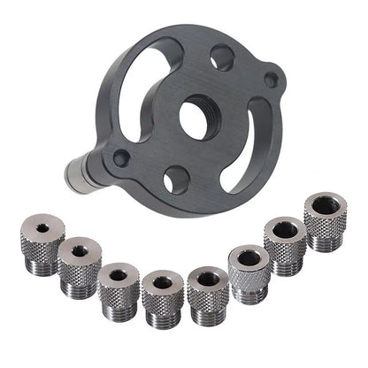 Self Centering Dowel Jig Hole Locator with 8 Drill Bushings for Woodworking