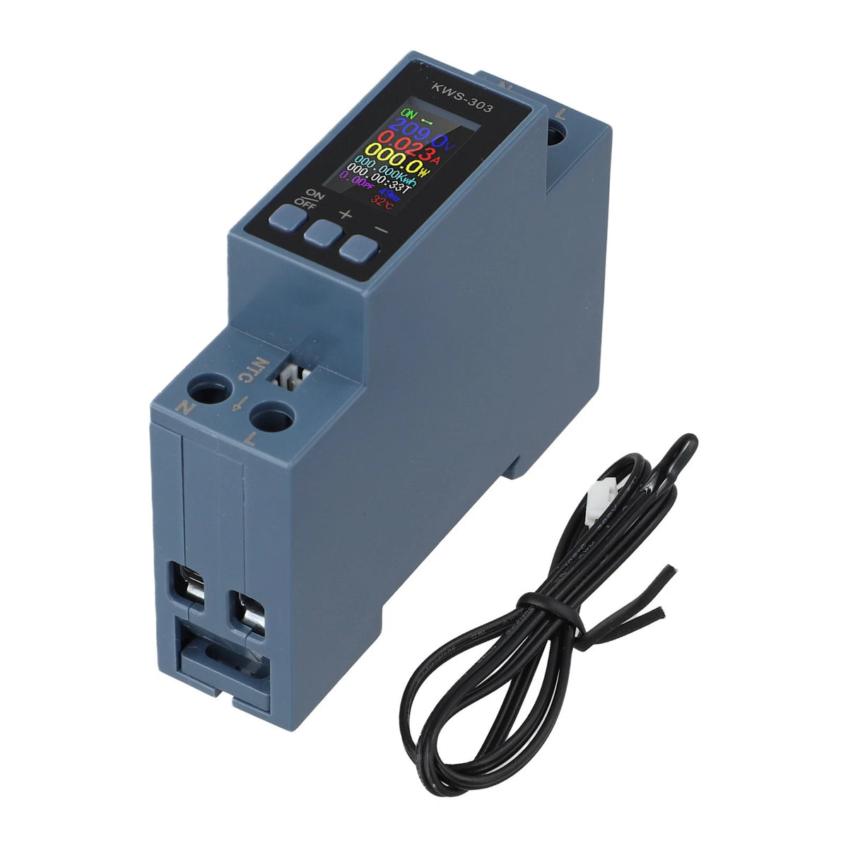KWS303 AC Power Meter 40A with Color Display for Electrical Monitoring