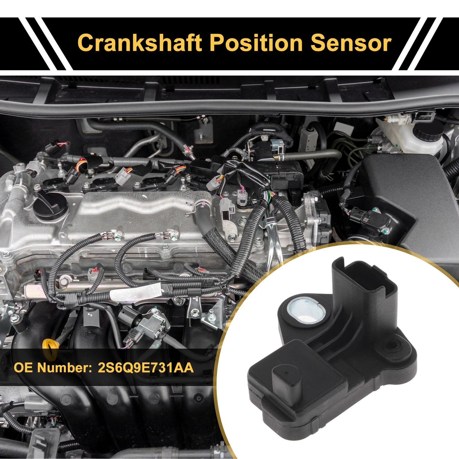 2S6Q9E731AA Crankshaft Position Sensor for Ford Focus MK2 (2004–2012)