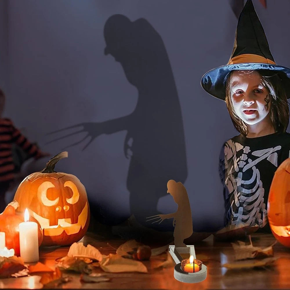 Horror Halloween Candles Holder Funny Shadow for Halloween Party Decoration