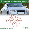 Lower Engine Intake Manifold Gasket Replacement for Audi A4 (2008–2015) 6pc