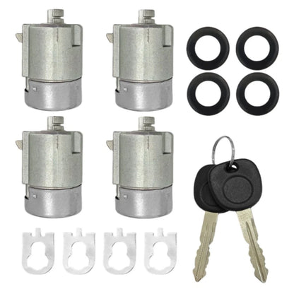 4x Door Lock Cylinder w/ Keys For 01-10 Chevy GMC Express Savana 1500 2500 3500