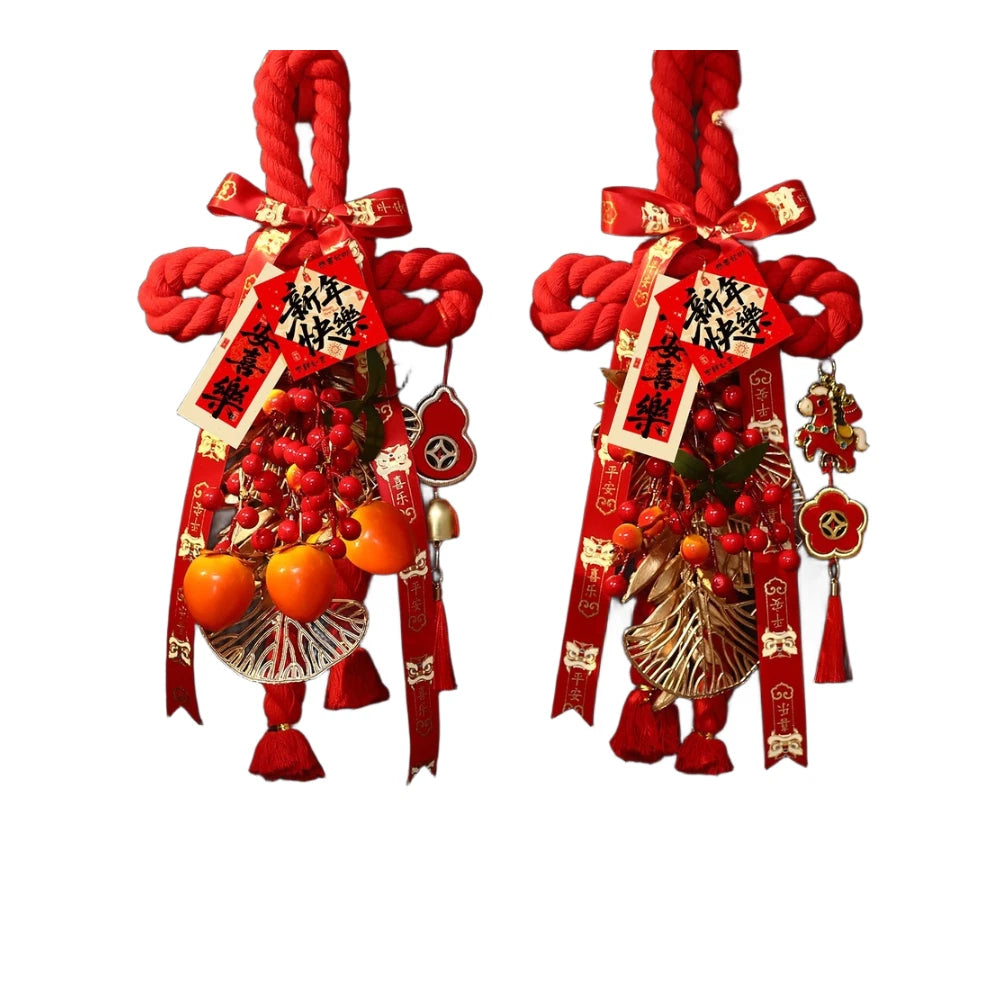 Handmade Red Knot Door Hanging for Chinese New Year Decoration
