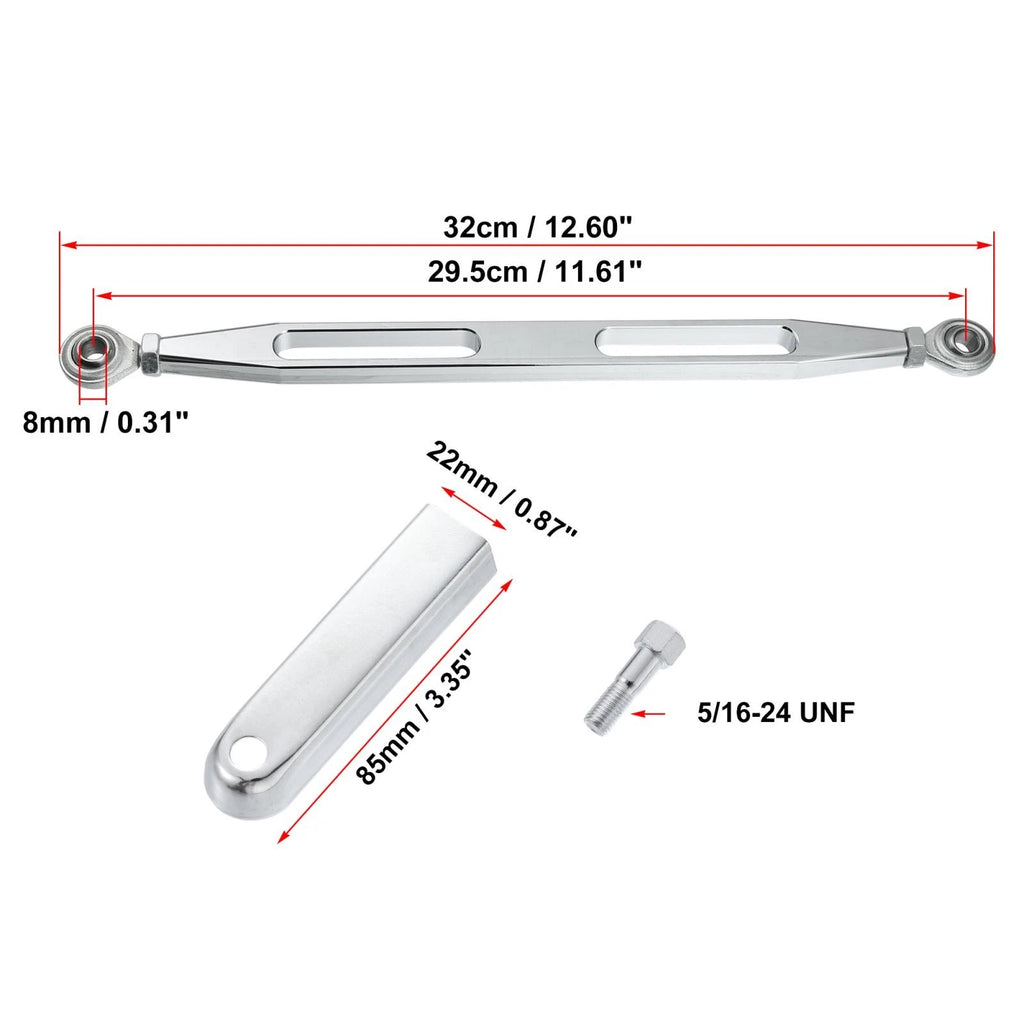 Gear Shift Linkage for Harley Davidson (1980–2022) 2 Hole Silver Tone