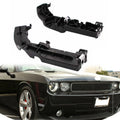 Pair Black Front Bumper Support Bracket For 2008-21 Dodge Challenger ABS Plastic