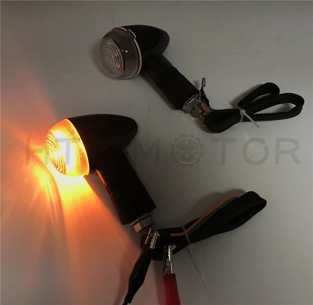 Bullet Turn Signals for Universal Motorcycles (Amber)