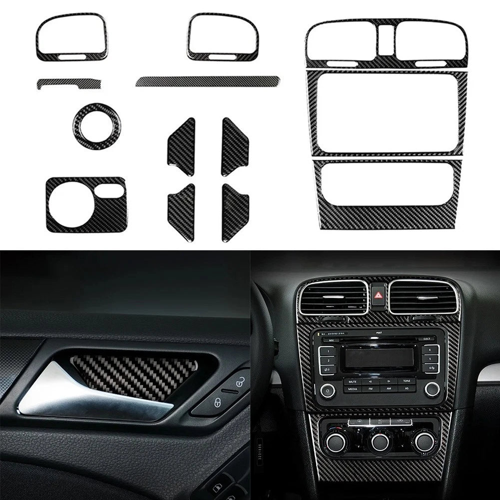 Full Set Carbon Fiber Interior Trim for Golf 6 MK6 (2008–2012)