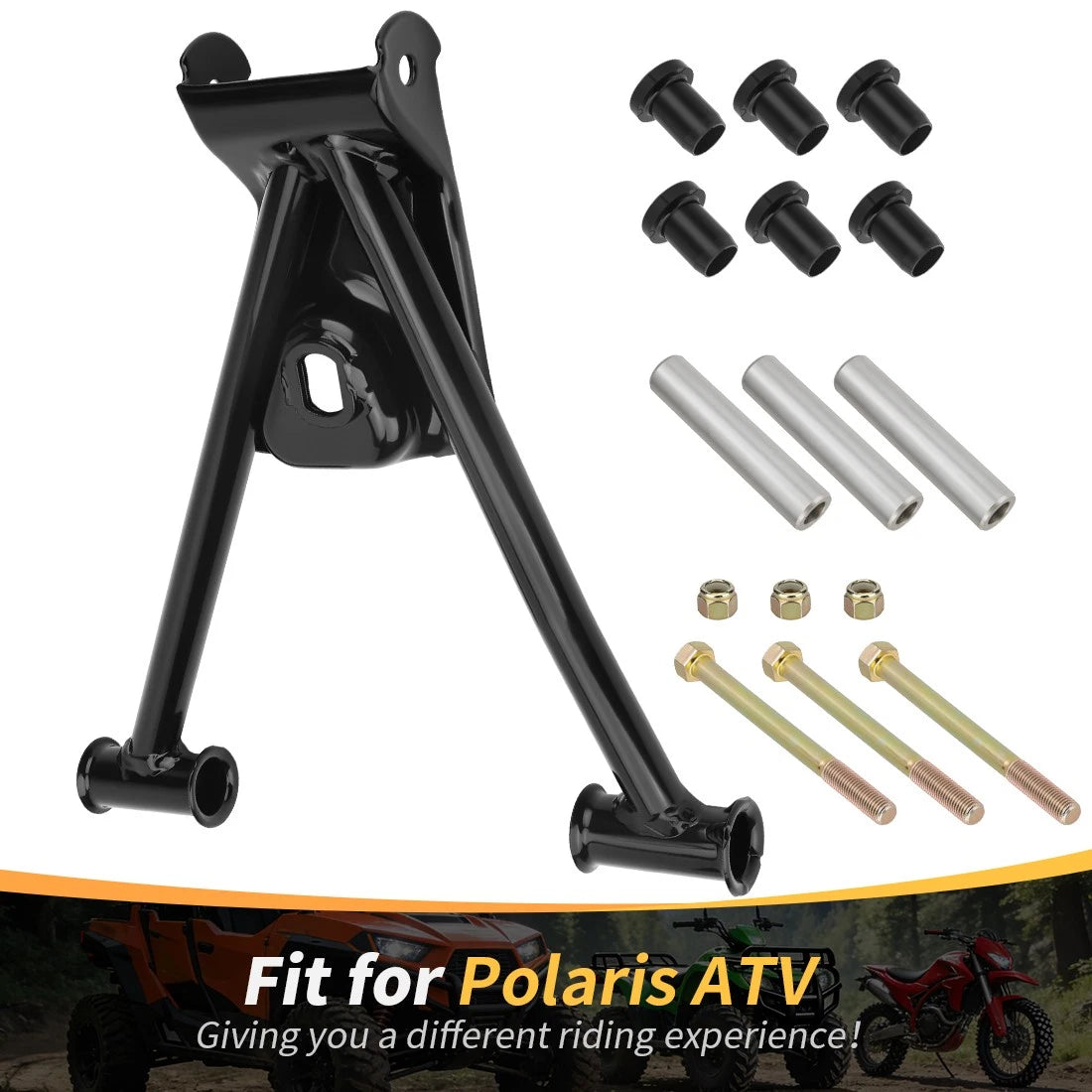 Rear Upper Left A-Arm Kit for Polaris Sportsman MV7 400 450 500 570 600 700 800 (2002–2021)