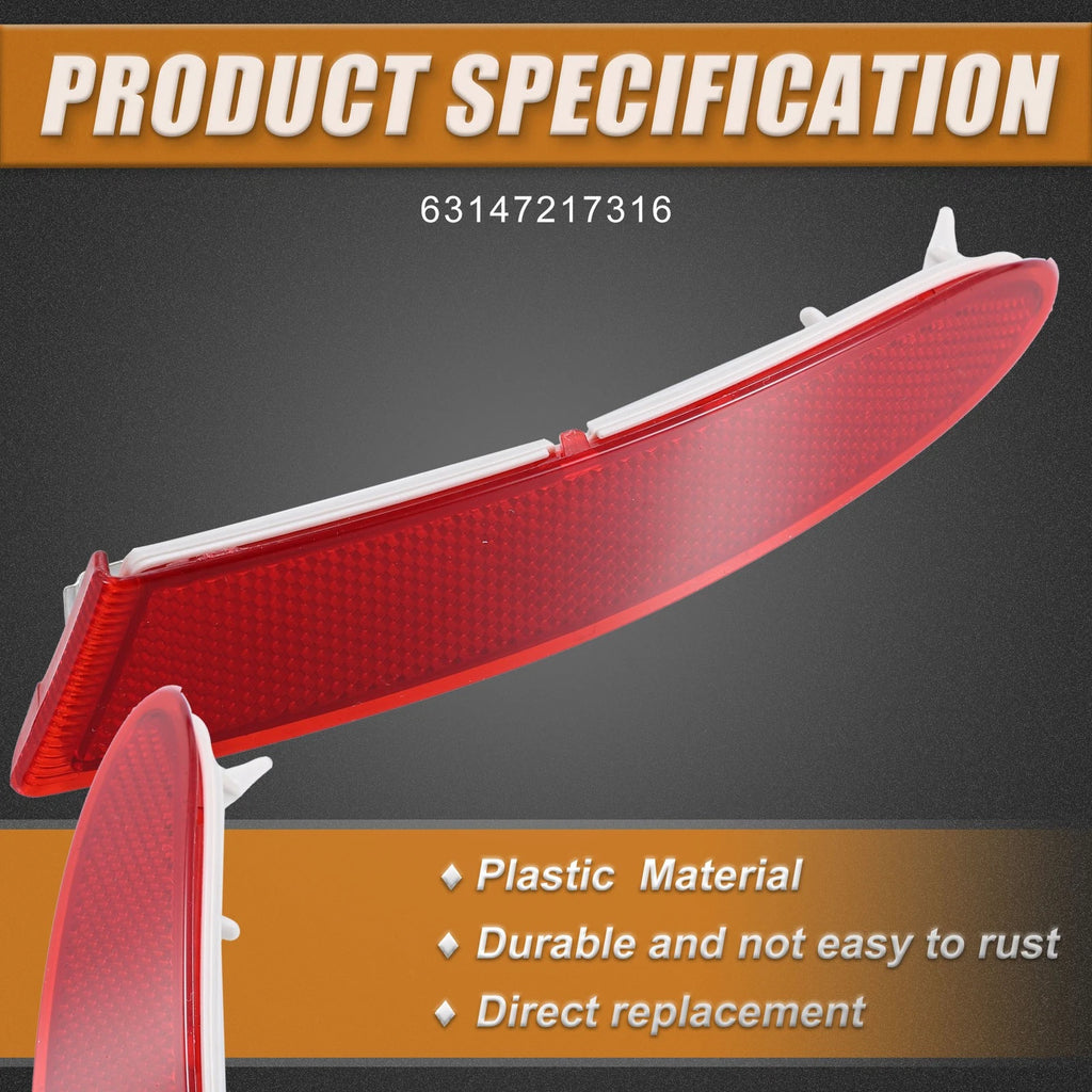 Rear Right Bumper Reflector Light Cover Replacement for BMW X3 F25 (2011–2014)