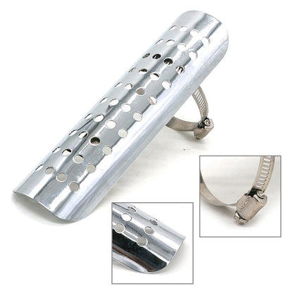 Silver Exhaust Muffler Pipe Heat Shield Cover for Motorcycle (Universal)