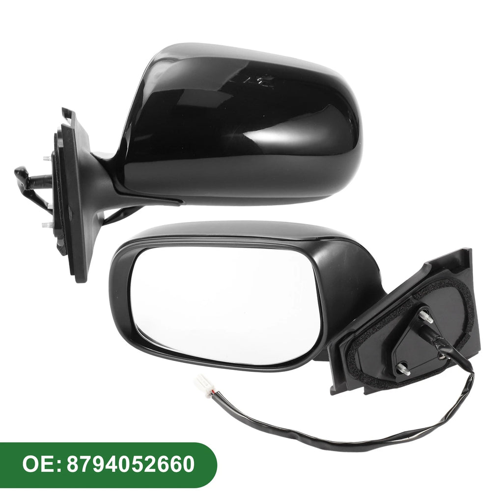 Left Side Door Mirror for Toyota Yaris Hatchback Manual Folding Gloss Black (2012–2020)