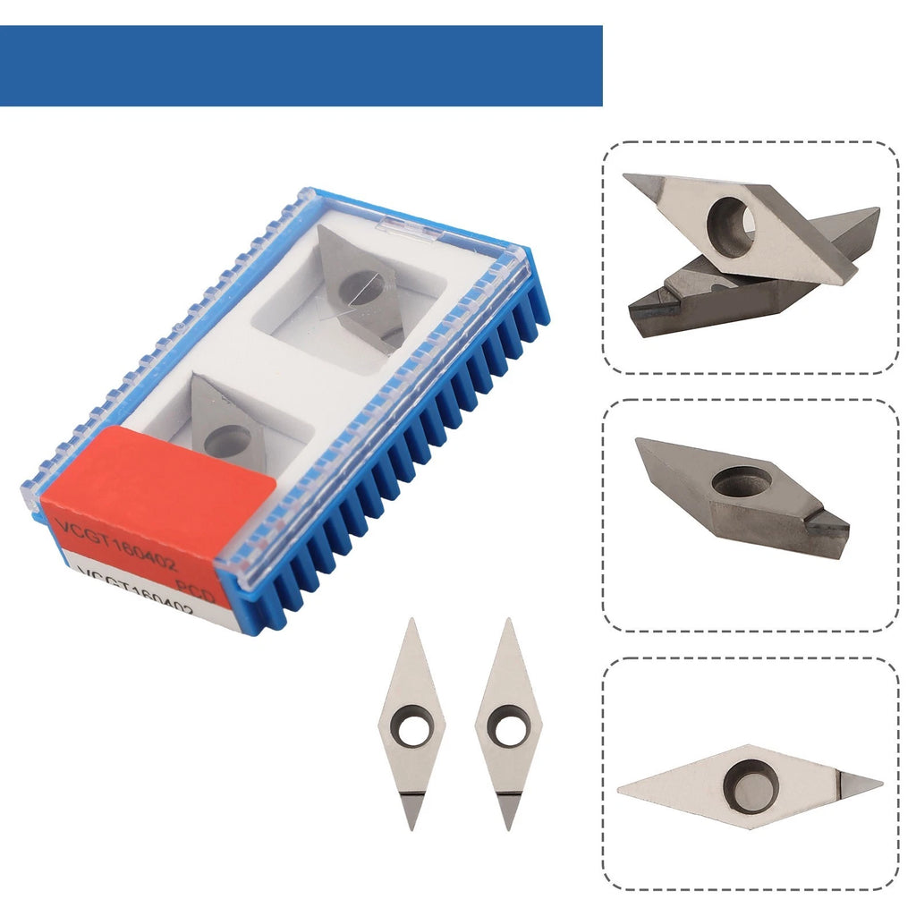 2X VCGT160402 PCD CNC Inserts for