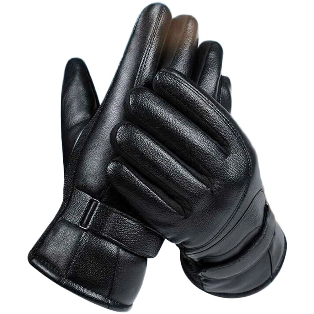 Men's Winter Gloves with Thermal Fleece Lining for Motorcycle