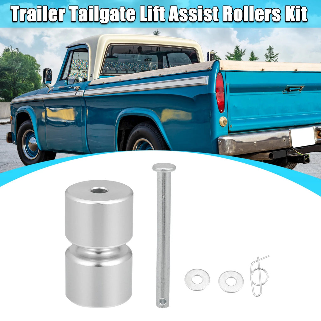 Tailgate Lift Assist Rollers Set with Locking Rings for Ford F-150 (2004–2020)