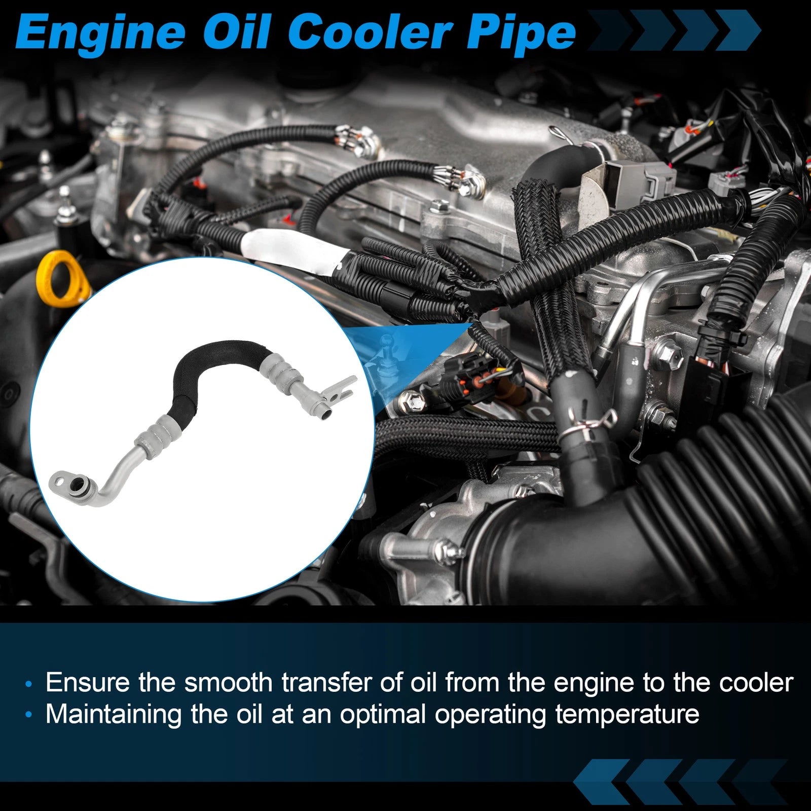 Outlet Engine Oil Cooler Tube Replacement for BMW 535i E60 E61 (2008–2010)