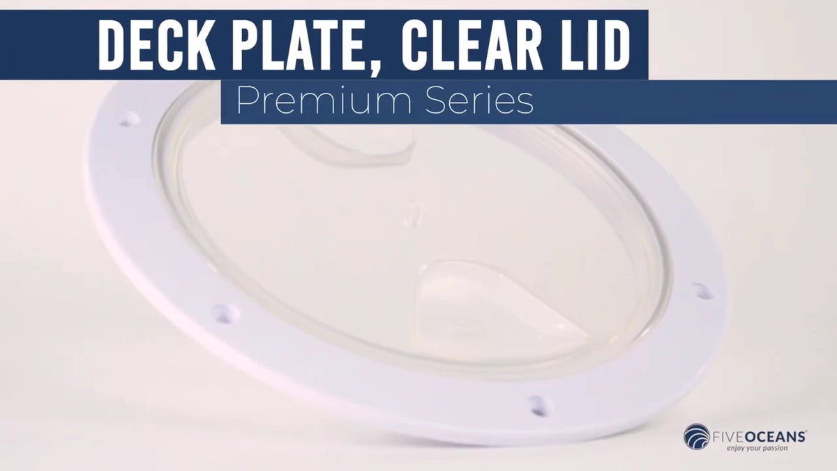 5" Round Inspection Deck Plate with Clear Lid for Marine Boat