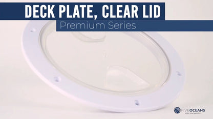 5" Round Inspection Deck Plate with Clear Lid for Marine Boat