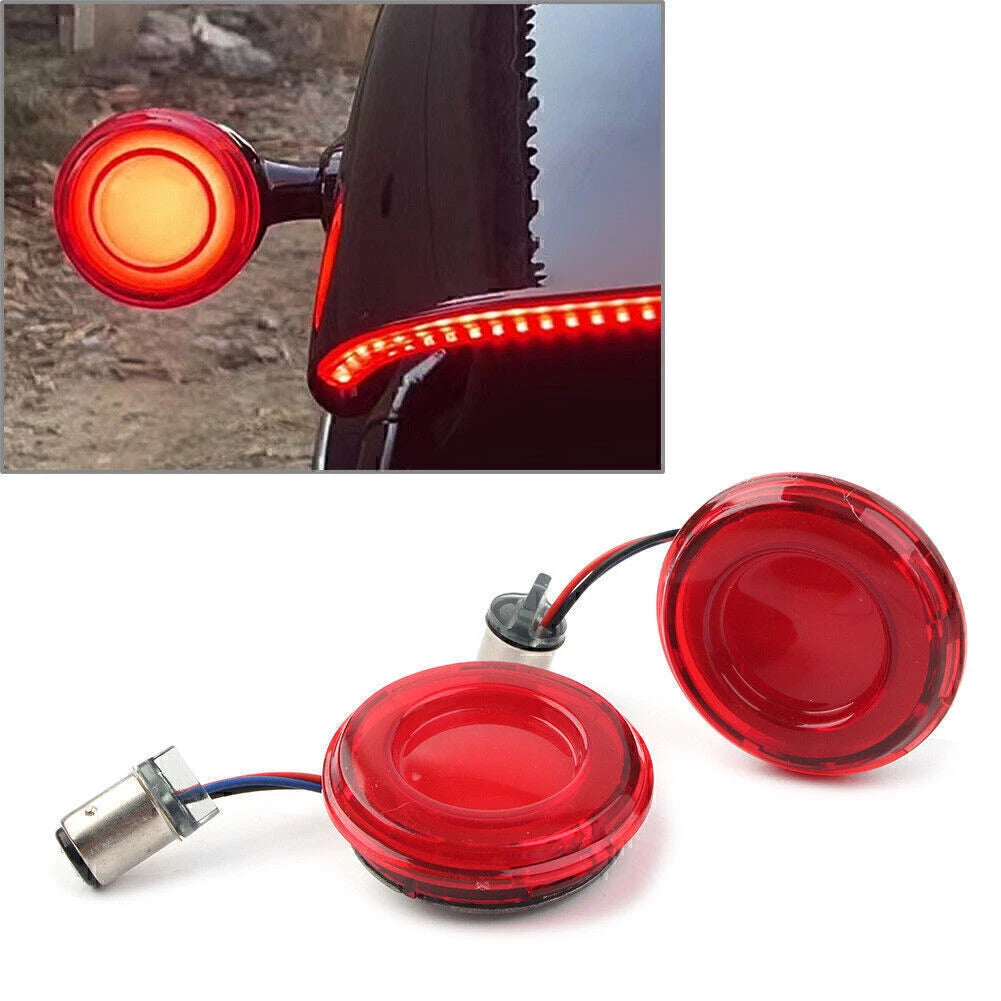 1 Pair 1157 LED Front Turn Signal Lights for Harley Dyna