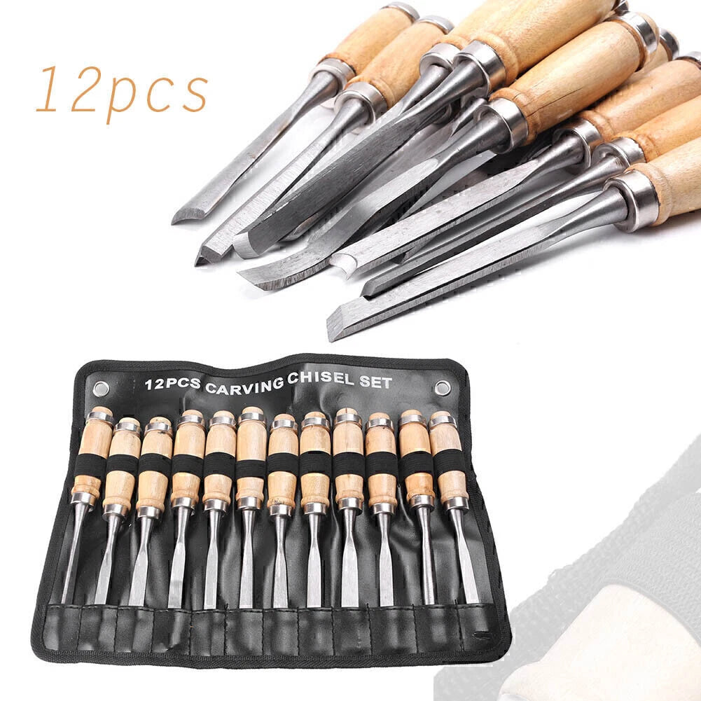 12 PCS Wood Carving Chisel Set for Woodworking Professional Tools