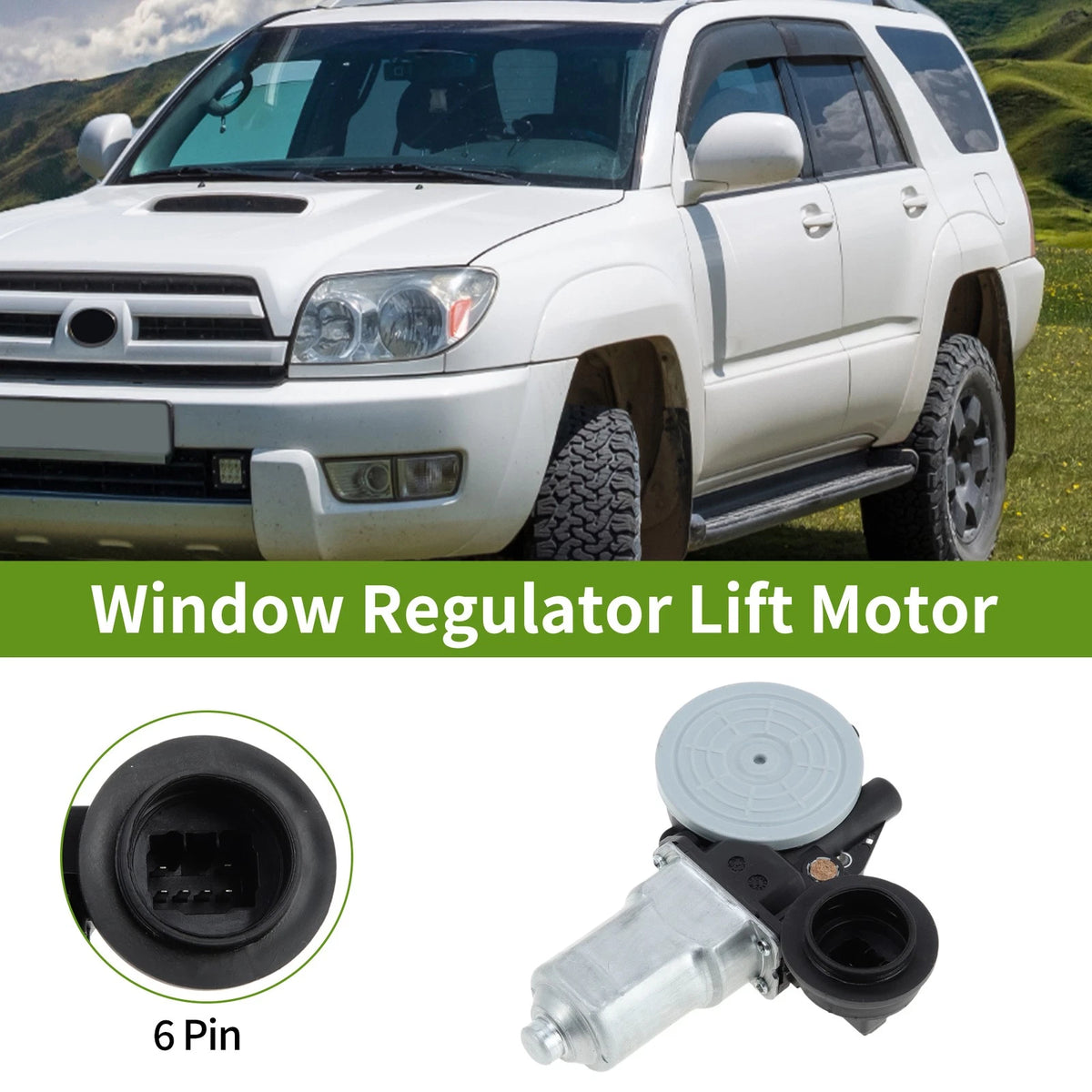 Power Window Regulator Lift Motor Replacement for Toyota 4Runner (2003–2009)