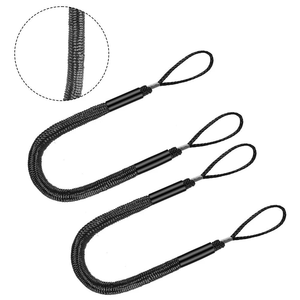 2 Pack Docking Ropes with Elastic Core and Foam Floats for Watercraft