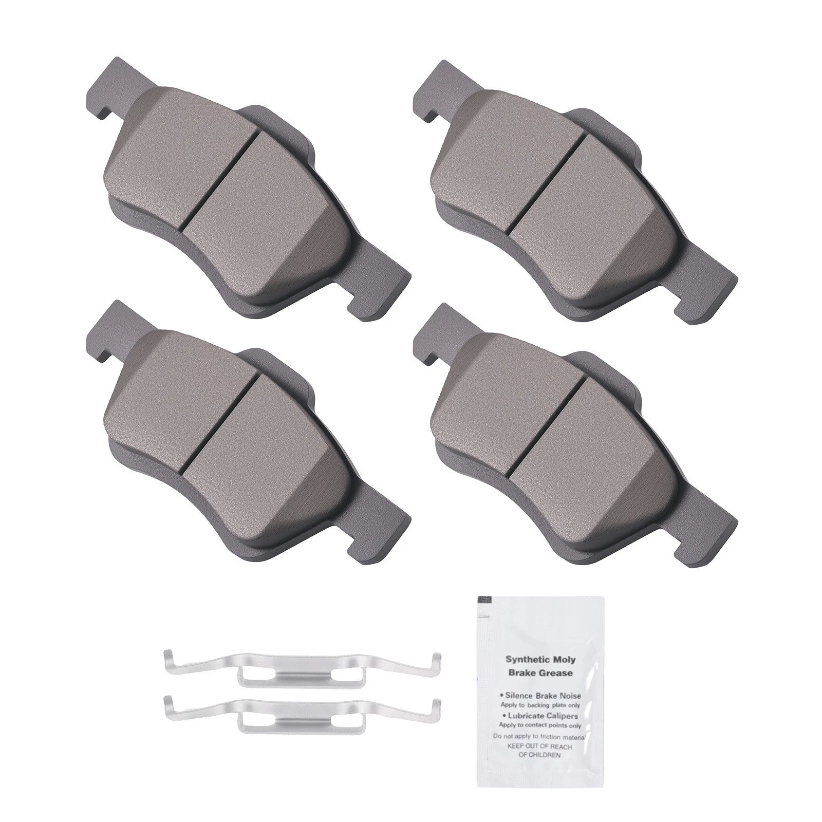 Front Ceramic Brake Pads Kit for Ford Escape/Mazda Tribute (2005–2010) w/Hardware