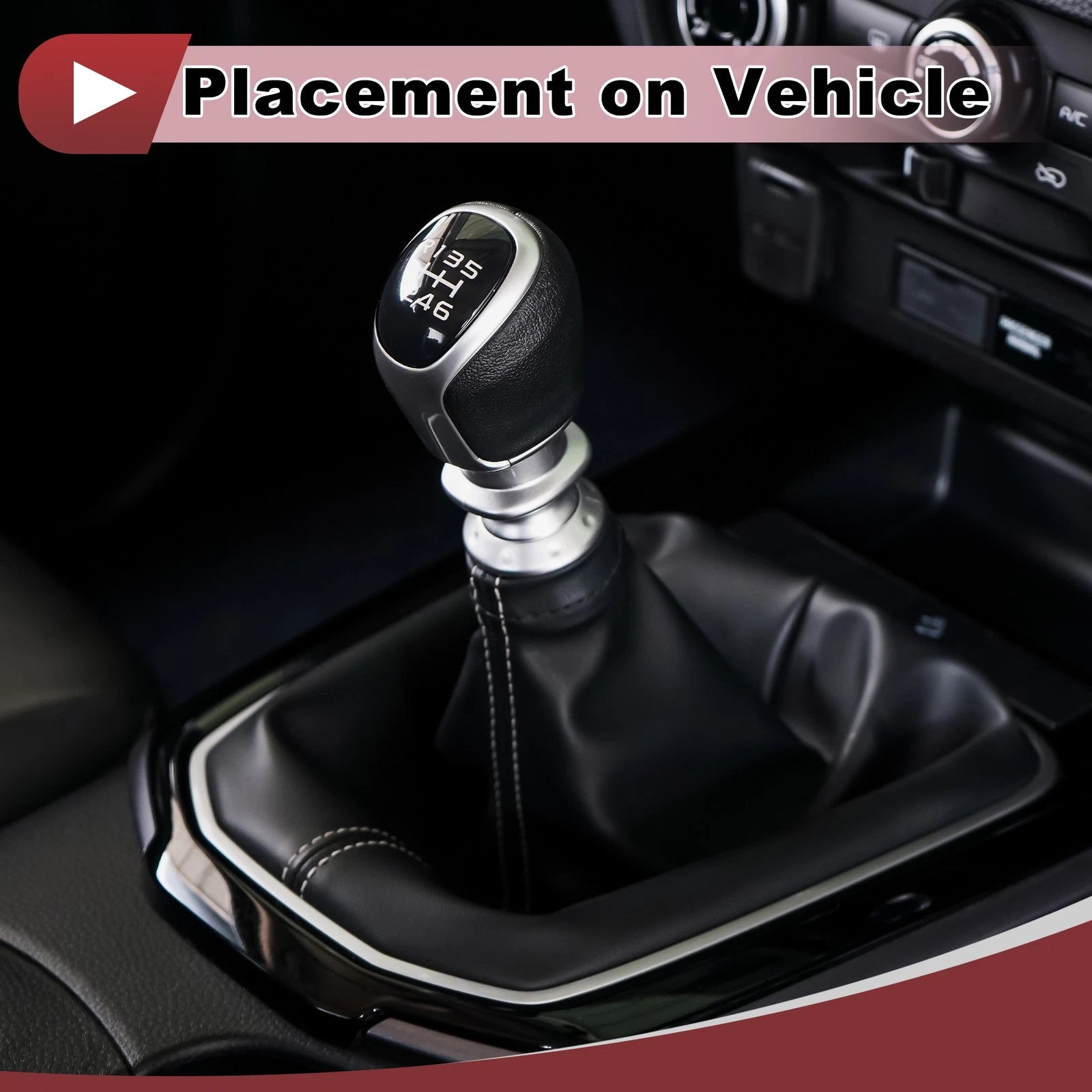 Gear Shift Gaiter Replacement for Volkswagen T5 T5.1 (2003–2011) Black Leather