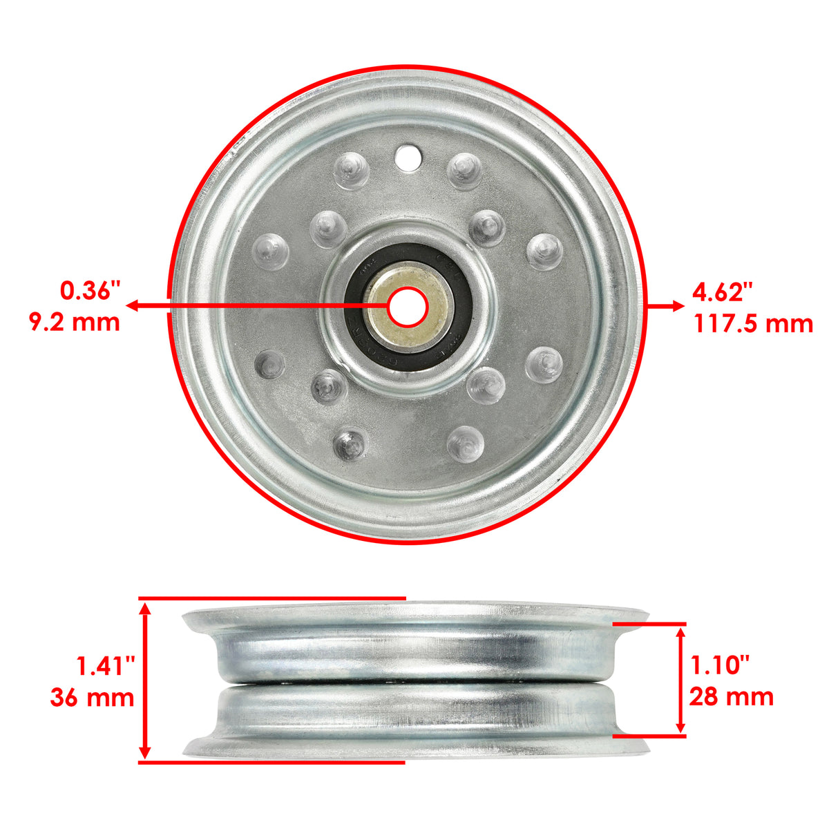 Deck Idler Pulley Replacement for Snapper ZT 2246 ZT 2548 (2000–2015)