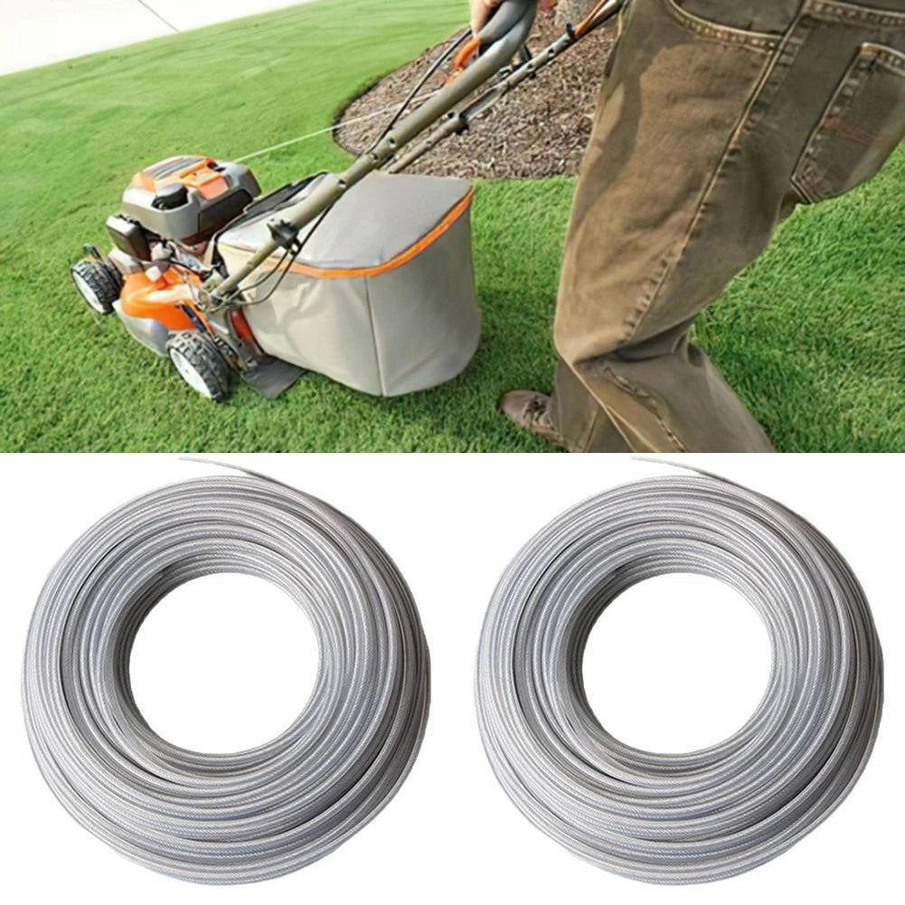 2X Steel Grass Cutting Line 4.0mm Diameter 15 Meters for Multiple Uses