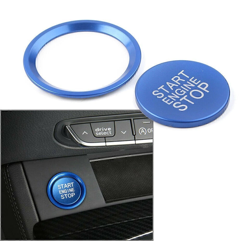 Engine Start Button Decorative Ring Cover for Audi A4L/A5/A6L/A7/A8/Q5 (2010–2023) Blue